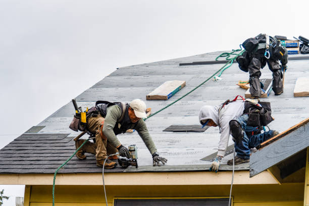 Professional Roofing technician working in Rumford, RI